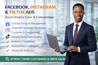 setup facebook and instagram ads to boost shopify sales, tiktok ads promotion