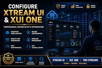 configure unlimited server system, xtreamui, xui one with quality vod streams