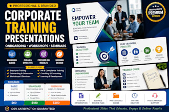 create corporate training presentations and workshop slide decks
