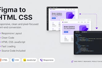 convert your figma design into responsive HTML CSS website