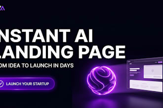 design and build an instant ai driven landing page for your startup