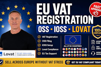 handle eu vat, oss, ioss registration and lovat compliance platform setup