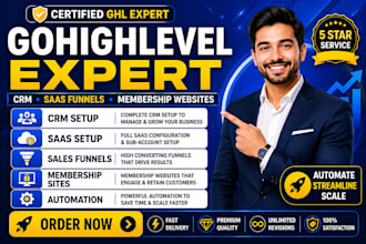 setup gohighlevel CRM saas funnels membership websites