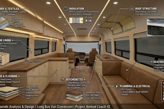 3d van ,bus conversion with custom 3d truck bus design