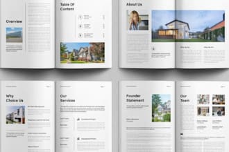 design real estate development marketing brochure booklet for project showcase