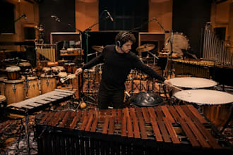 record live orchestral percussion, timpani, marimba and vibraphone