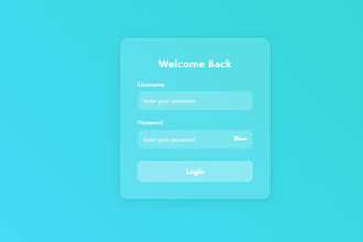 create responsive login and signup page UI