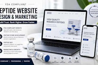 do peptide marketing, build fda compliant peptide website, peptide SEO