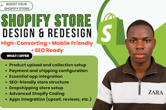 shopify store design shopify store redesign shopify website product dropshipping