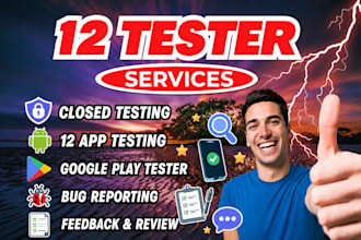 20 tester or 12 testers for 14 days closed testing and google play tester