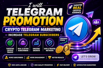 telegram promotion crypto telegram marketing  increase telegram subscribers