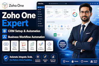 setup zoho one, zoho CRM, automation, workflow and business integration