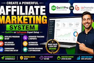 create a goaffpro or uppromote affiliate marketing system