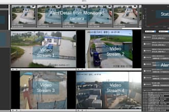 develop real time video processing, rtsp streaming and ai video analytics system