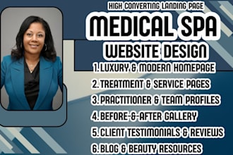 design a medical spa website, med spa, aesthetic clinic, botox wellness website