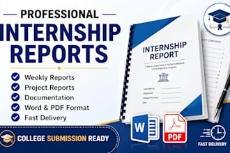 create professional internship reports and project documentation