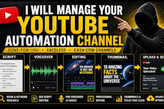 build and manage a profitable faceless youtube channel cash cow