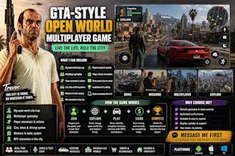 create virtual reality multiplayer grand theft auto open world game app