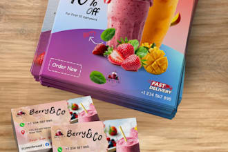 design eye catching food flyer  and business cards