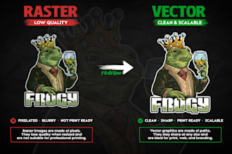 vectorize retrace redraw your ai generated logo