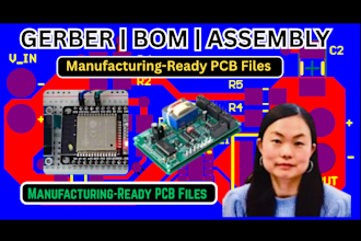 generate gerber files and bom for pcb manufacturing