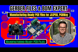 generate gerber files and bom for pcb manufacturing