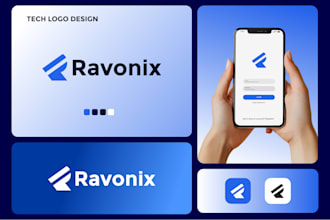 design a modern saas, software, technology and tech startup logo