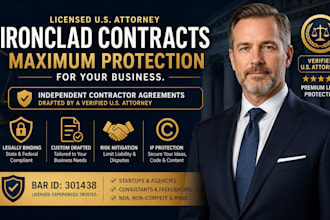 draft an independent contractor agreement as a US attorney