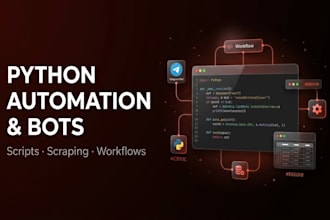 build a python bot, scraper, or automation for your business