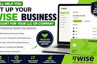 help you set up your wise business account for your llc