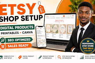 do etsy shop setup etsy digital product listing etsy product design etsy seo