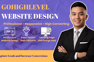 be your gohighilevel website design expert, ghl landing page and work flow setup