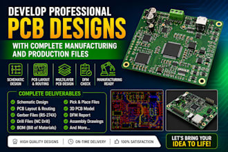 develop professional pcb designs with complete manufacturing files