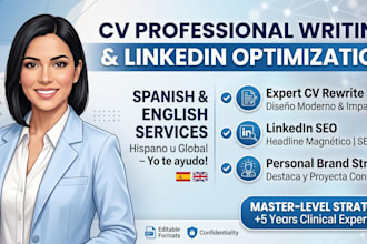professionally rewrite your CV and linkedin profile