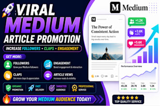 viral medium article promotion to increase followers and engagement