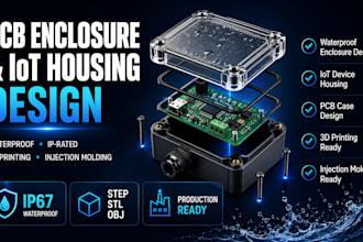 design waterproof pcb enclosure iot device housing plastic product 3d printing