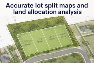 draft accurate lot split maps and land allocation analysis