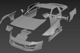 3d scan your car, body kit cad design, car body kit modifying, car widebody kit