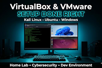 install vm app and set up virtual machine for windows, macos, linux, ubuntu