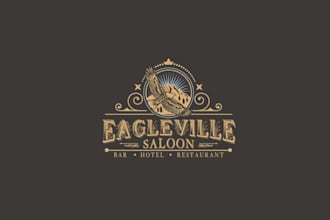 design innovative wild west saloon logo for you