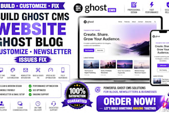 build ghost cms website ghost blog customize ghost theme newsletter issues fix