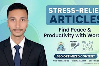 write expert articles on stress relief and mental wellness