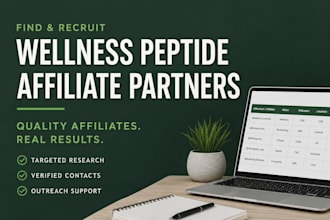 find and recruit wellness peptide influencers and affiliate partners