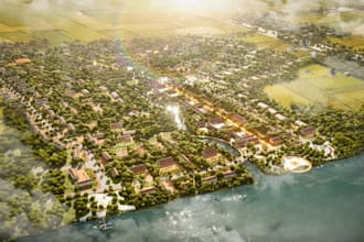 design modern urban masterplan sport complex 3d large scale real estate render
