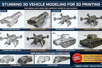 do 3d vehicle modeling and rendering for 3d printing
