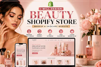 design beauty cosmetics shopify store makeup website skincare shopify website