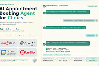 n8n ai appointment booking agent for medical clinic dental office receptionist