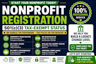form your nonprofit, file 501c3 tax exempt and irs 1023ez