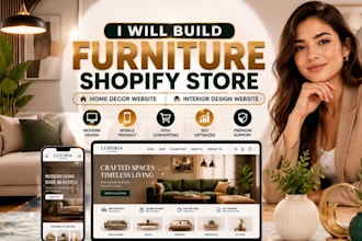build furniture shopify store home decor website interior design shopify website