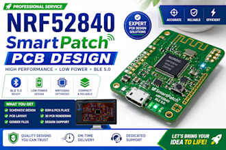 create nrf52840 medical wearable pcb and embedded hardware